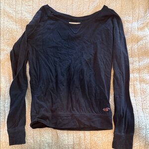 Hollister Navy Blue Long Sleeve Shirt